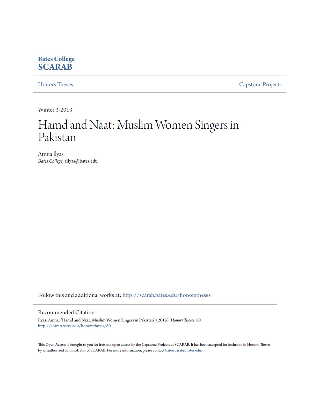Hamd and Naat - Muslim Women Singers in Pakistan 